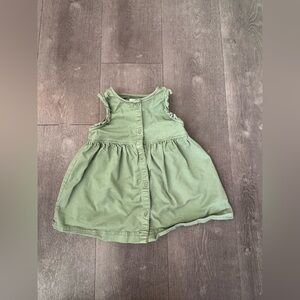 Baby Gap Green Button Dress